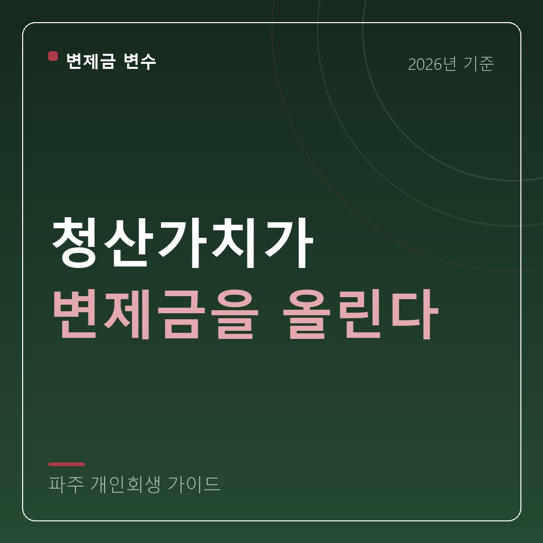 파주 개인회생 청산가치가 변제금을 올린다