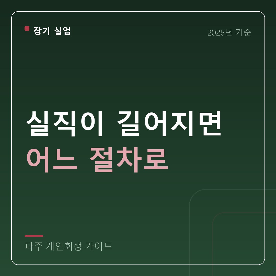 파주 개인회생 실직이 길어지면 어느 절차로
